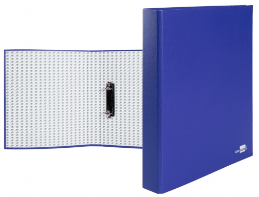 Carpeta de 2 anillas 25mm mixtas Liderpapel folio carton forrado paper coat 25304 , azul, imagen 2 mini
