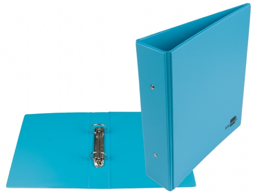 Carpeta de 2 anillas 40 mm redondas Liderpapel A5 carton forrado pvc 77201 , azul, imagen 2 mini