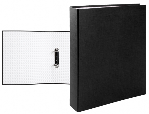 Carpeta de 2 anillas 40mm mixtas Liderpapel folio carton forrado paper coat 25305 , negro, imagen 2 mini