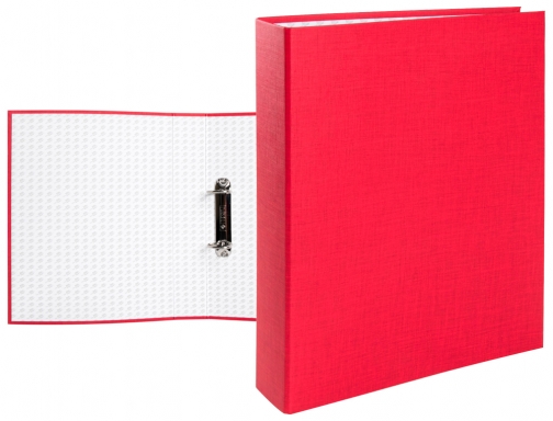 Carpeta de 2 anillas 40mm mixtas Liderpapel folio carton forrado paper coat 25307 , rojo, imagen 2 mini
