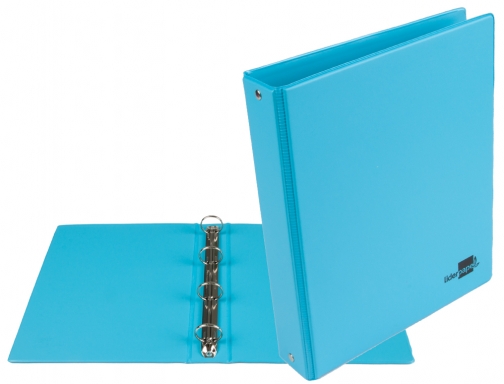Carpeta de 4 anillas 25 mm redondas Liderpapel A5 carton forrado pvc 77195 , azul, imagen 2 mini