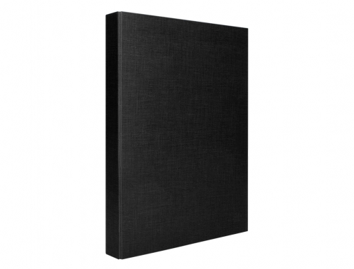 Carpeta de 4 anillas 25mm mixtas Liderpapel folio carton forrado paper coat 25558 , negro, imagen 4 mini