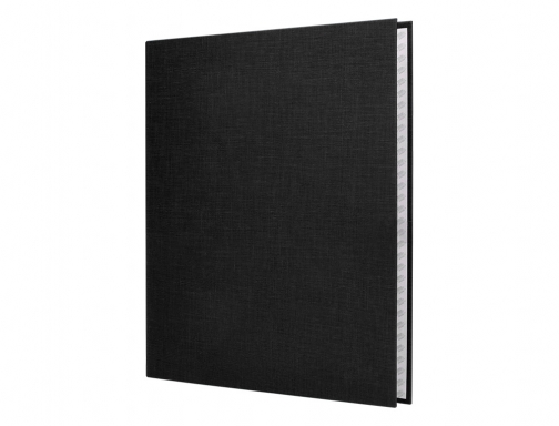 Carpeta de 4 anillas 25mm mixtas Liderpapel folio carton forrado paper coat 25558 , negro, imagen 5 mini
