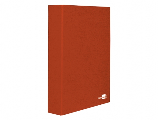 Carpeta de 4 anillas 25mm mixtas Liderpapel folio carton forrado paper coat 25560 , rojo, imagen 2 mini