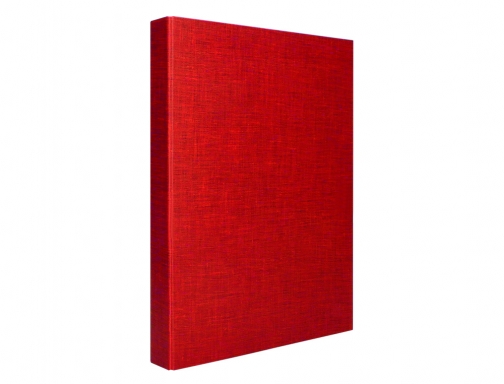 Carpeta de 4 anillas 25mm mixtas Liderpapel folio carton forrado paper coat 25560 , rojo, imagen 4 mini