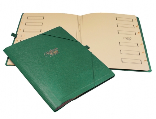 Carpeta clasificador carton rigido Saro folio verde -12 departamentos 30-V, imagen 2 mini