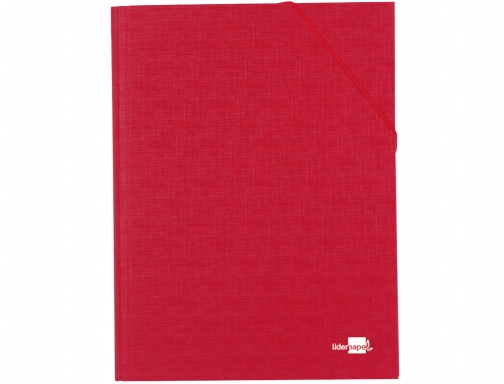 Carpeta clasificadora Liderpapel 12 departamentos folio prolongado carton forrado roja 24084 , rojo, imagen 2 mini