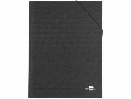 Carpeta clasificadora Liderpapel 12 departamentos folio prolongado carton forrado negra 24085 , negro, imagen 2 mini
