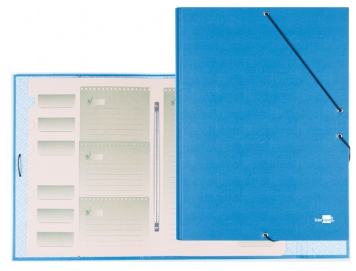 Carpeta clasificadora Liderpapel 12 departamentos folio prolongado carton forrado celeste 26421 , azul, imagen 2 mini