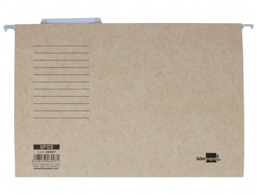 Carpeta colgante folio prolongado Liderpapel kraft 26907, imagen 2 mini