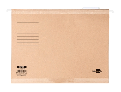 Carpeta colgante folio prolongado Liderpapel kraft 26907, imagen 3 mini