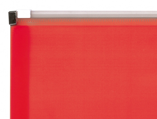 Carpeta dossier Liderpapel A3 cierre de cremallera rojo translucido 160048, imagen 3 mini