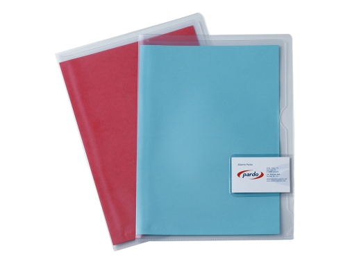 Carpeta dossier uero plastico Pardo folio transparente 315000, imagen 2 mini