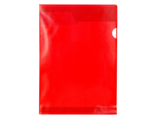 Carpeta dossier uero plastico Q-connect Din A4 120 micras roja caja de KF01485 , rojo, imagen 2 mini
