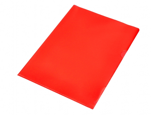 Carpeta dossier uero plastico Q-connect Din A4 120 micras roja caja de KF01485 , rojo, imagen 4 mini