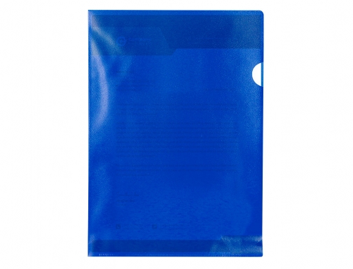 Carpeta dossier uero plastico Q-connect Din A4 120 micras azul caja de KF01486, imagen 2 mini