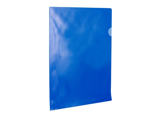 Carpeta dossier uero plastico Q-connect Din A4 120 micras azul caja de KF01486, imagen 3 mini
