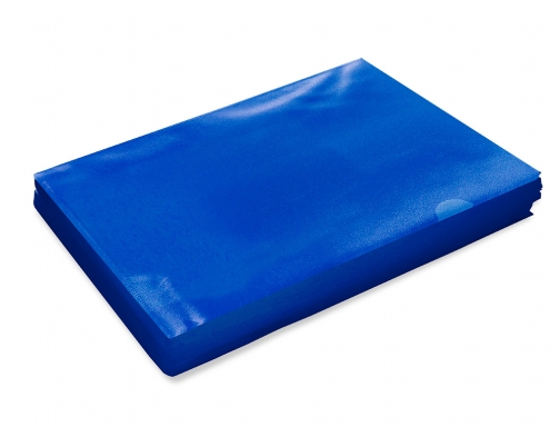 Carpeta dossier uero plastico Q-connect Din A4 120 micras azul caja de KF01486, imagen 5 mini