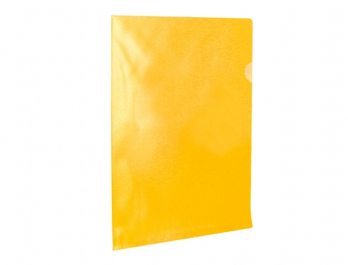 Carpeta dossier uero plastico Q-connect Din A4 120 micras amarilla caja de KF01487 , amarillo, imagen 3 mini
