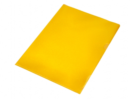 Carpeta dossier uero plastico Q-connect Din A4 120 micras amarilla caja de KF01487 , amarillo, imagen 4 mini