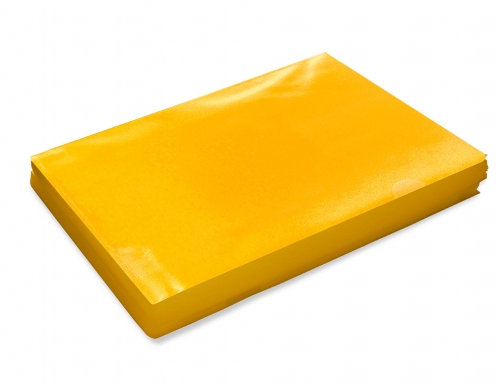 Carpeta dossier uero plastico Q-connect Din A4 120 micras amarilla caja de KF01487 , amarillo, imagen 5 mini