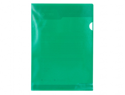 Carpeta dossier uero plastico Q-connect Din A4 120 micras verde caja de KF01488, imagen 2 mini