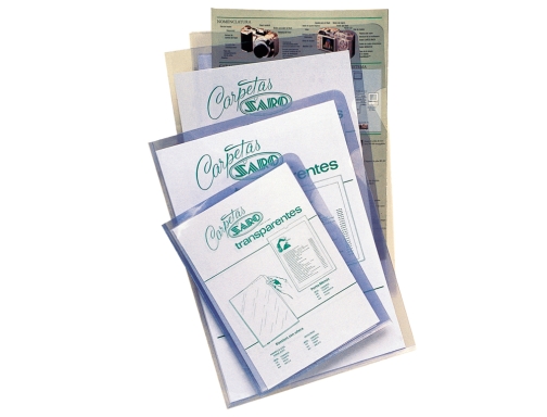 Carpeta dossier uero Saro pvc folio 280 mc transparente 327, imagen 2 mini