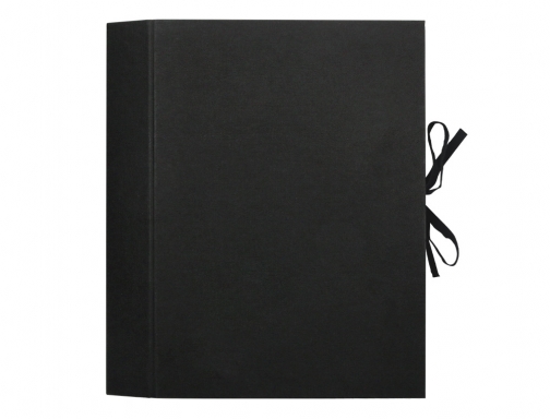 Carpeta fuelle Liderpapel folio carton forrado negra 25588 , negro, imagen 2 mini