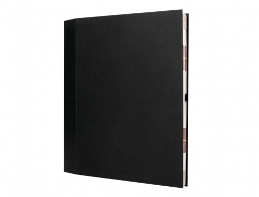 Carpeta fuelle Liderpapel folio carton forrado negra 25588 , negro, imagen 3 mini