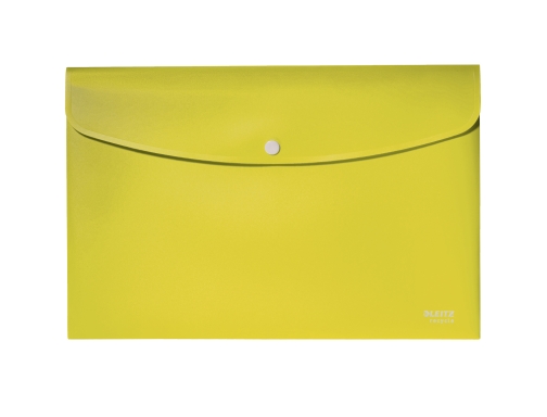 Carpeta Leitz recycle portadocumentos broche Din A4 polipropileno amarillo 46780015, imagen 3 mini