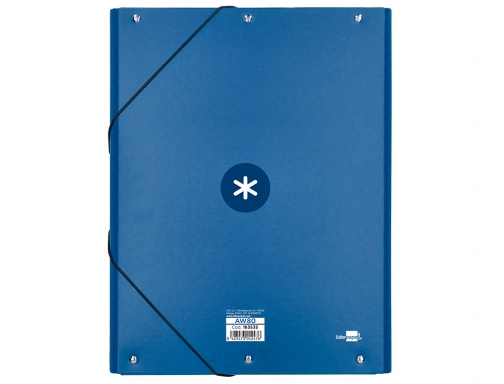 Carpeta liderpapel Antartik gomas A4 3 solapas carton forrado azul oscuro AW80, imagen 3 mini