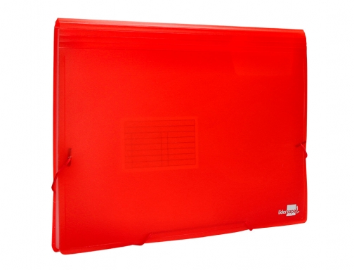 Carpeta Liderpapel clasificador fuelle 32110 polipropileno Din A4 roja transparente 13 departamentos 20957 , rojo, imagen 3 mini