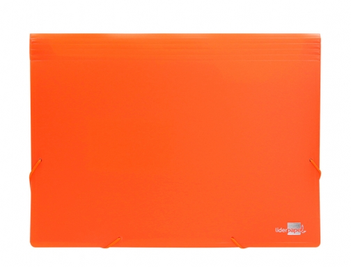 Carpeta Liderpapel clasificador fuelle polipropileno Din A4 naranja fluor opaco 13 departamentos 11055, imagen 2 mini
