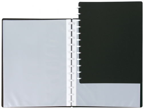 Carpeta Liderpapel Din A4 con 20 fundas intercambiables color negro 36126, imagen 2 mini