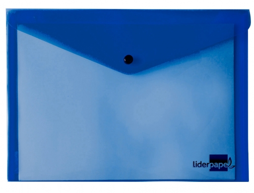 Carpeta Liderpapel dossier broche 34352 polipropileno Din A5 azul transparente 28981, imagen 3 mini