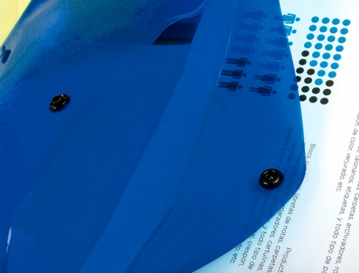 Carpeta Liderpapel dossier broche 34352 polipropileno Din A5 azul transparente 28981, imagen 4 mini