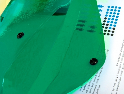 Carpeta Liderpapel dossier broche 34353 polipropileno Din A5 verde transparente 28982, imagen 4 mini