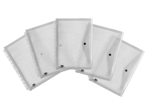 Carpeta Liderpapel dossier broche 36664 polipropileno Din A4 pack de 5 incolora 33841 , transparente, imagen 3 mini