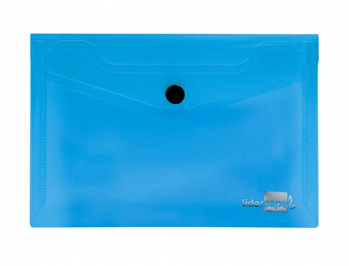 Carpeta Liderpapel dossier broche 44222 polipropileno Din A7 azul translucido 32848, imagen 3 mini