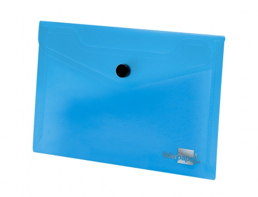 Carpeta Liderpapel dossier broche 44222 polipropileno Din A7 azul translucido 32848, imagen 4 mini