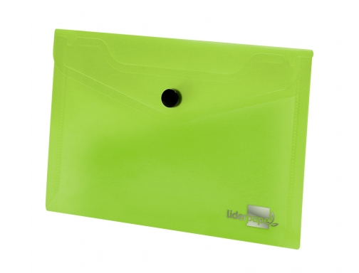 Carpeta Liderpapel dossier broche 44223 polipropileno Din A7 verde translucido 32849, imagen 4 mini