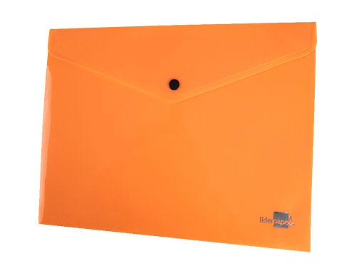 Carpeta Liderpapel dossier broche polipropileno Din A4 naranja fluor opaco 50 hojas 11285, imagen 4 mini