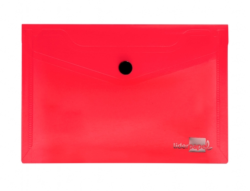 Carpeta Liderpapel dossier broche polipropileno Din A7 rojo translucido 11291, imagen 3 mini