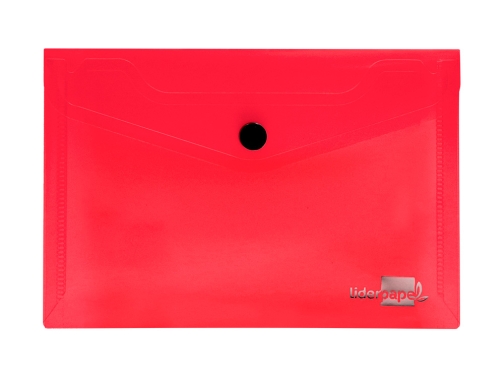 Carpeta Liderpapel dossier broche polipropileno Din A7 rojo translucido 11291, imagen 3 mini