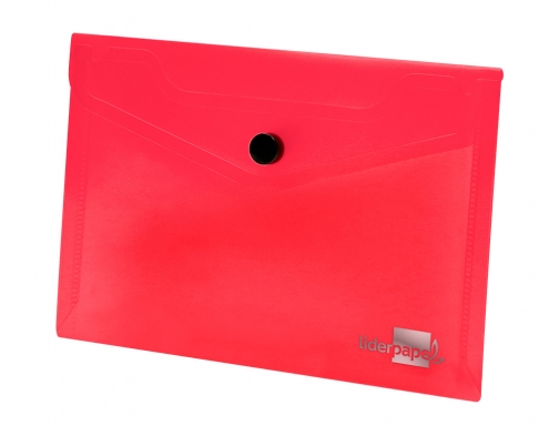 Carpeta Liderpapel dossier broche polipropileno Din A7 rojo translucido 11291, imagen 4 mini