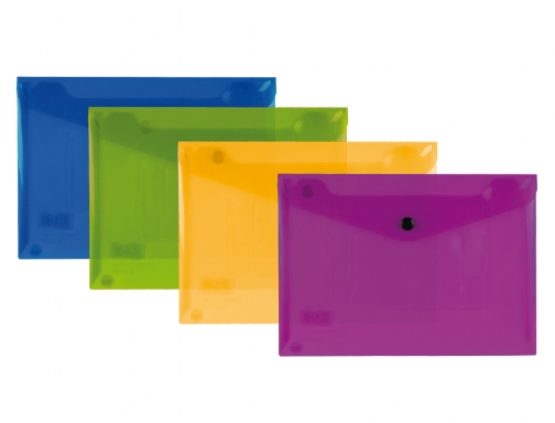 Carpeta Liderpapel dossier broche polipropileno Din A5 pack de 4 colores surtidos 53833, imagen 2 mini