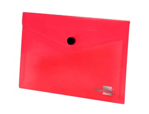 Carpeta Liderpapel dossier broche polipropileno Din A6 rojo transparente 74258, imagen 4 mini