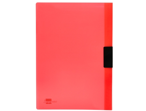 Carpeta Liderpapel dossier pinza lateral polipropileno Din A4 rojo translucido 30 hojas 11297, imagen 3 mini