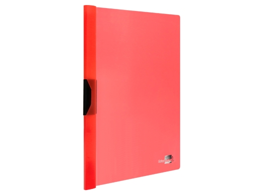 Carpeta Liderpapel dossier pinza lateral polipropileno Din A4 rojo translucido 30 hojas 11297, imagen 4 mini