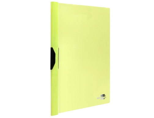 Carpeta Liderpapel dossier pinza lateral polipropileno Din A4 amarillo fluor opaco 30 11299, imagen 4 mini